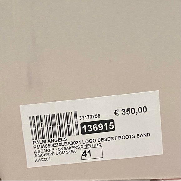 NWT: PALM ANGELS x CLARK | Logo Desert Chukka Boot - Picture 10 of 10